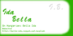 ida bella business card